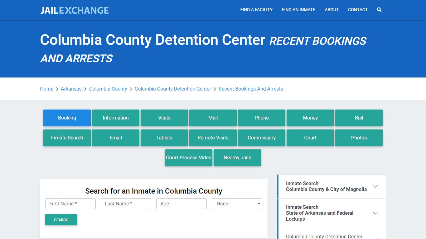 Columbia County Detention Center Recent Bookings And Arrests