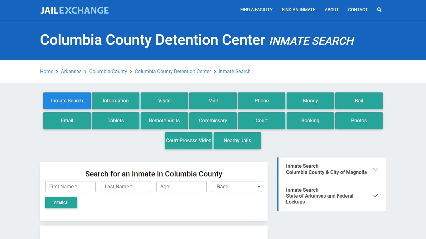 Columbia County Detention Center Inmate Search - Jail Exchange