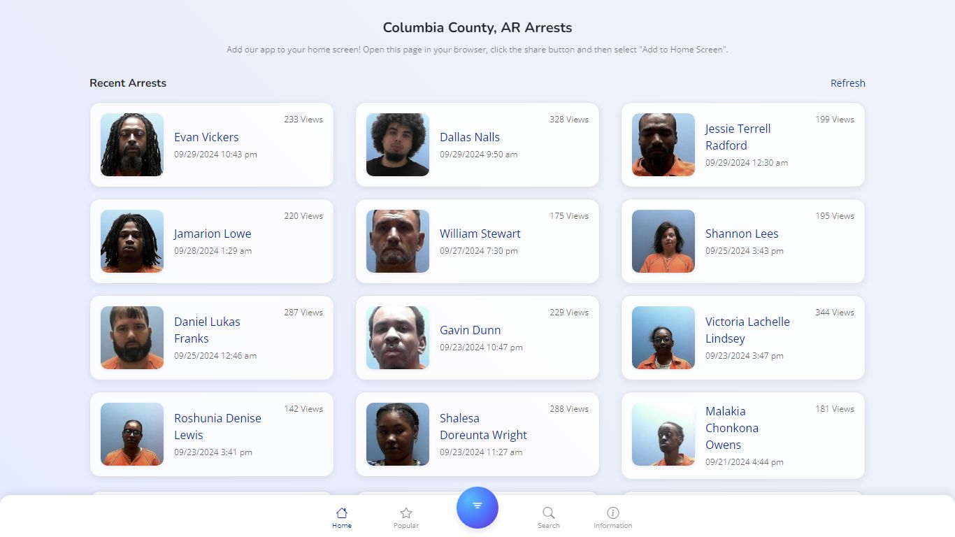 Columbia County, AR Arrests - Public Jail Records